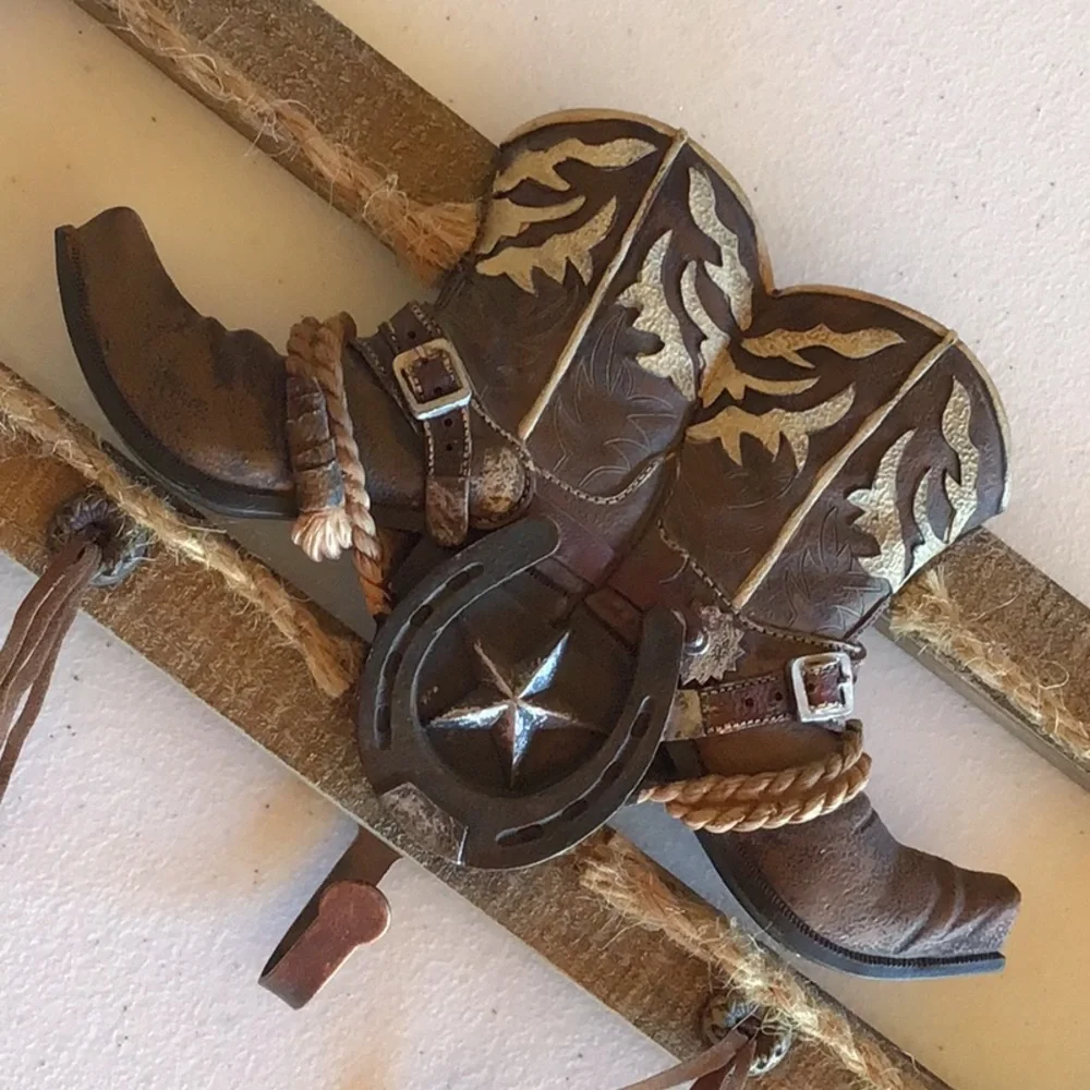 Rustic Cowboy Boot Hat/Keys  Hanger